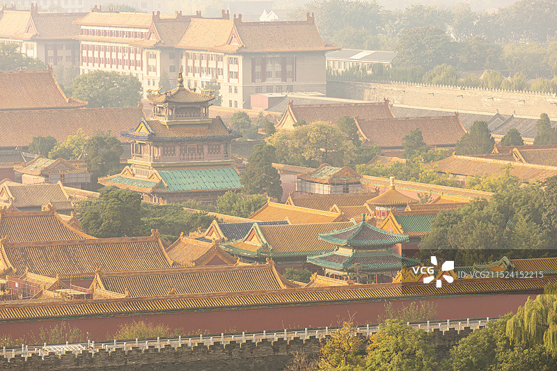 景山公园府拍故宫博物馆中国古典建筑紫禁城图片素材