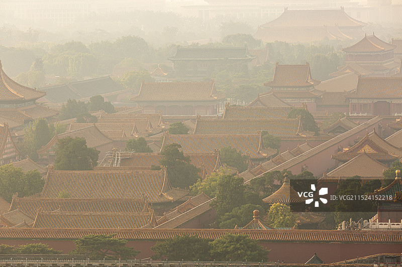 景山公园府拍故宫博物馆中国古典建筑紫禁城图片素材