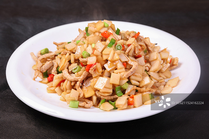 萝卜干炒腌肉图片素材