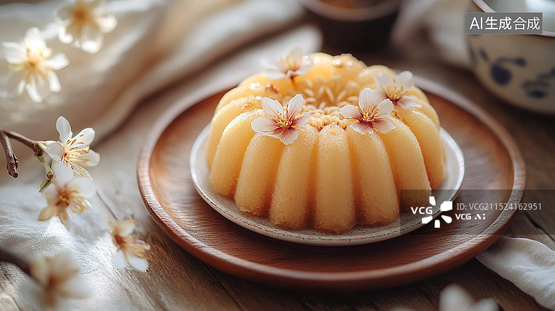 【AI数字艺术】梅花糕点点心插图图片素材