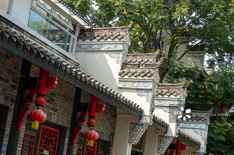 成都三道堰青杠树景区图片素材