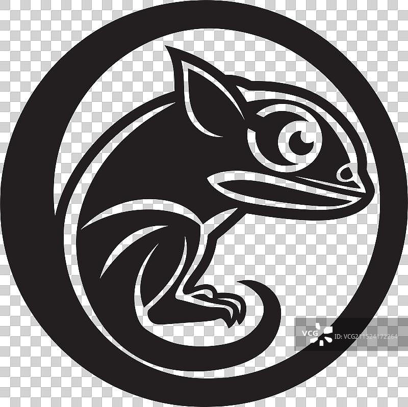 单色变色龙图片素材