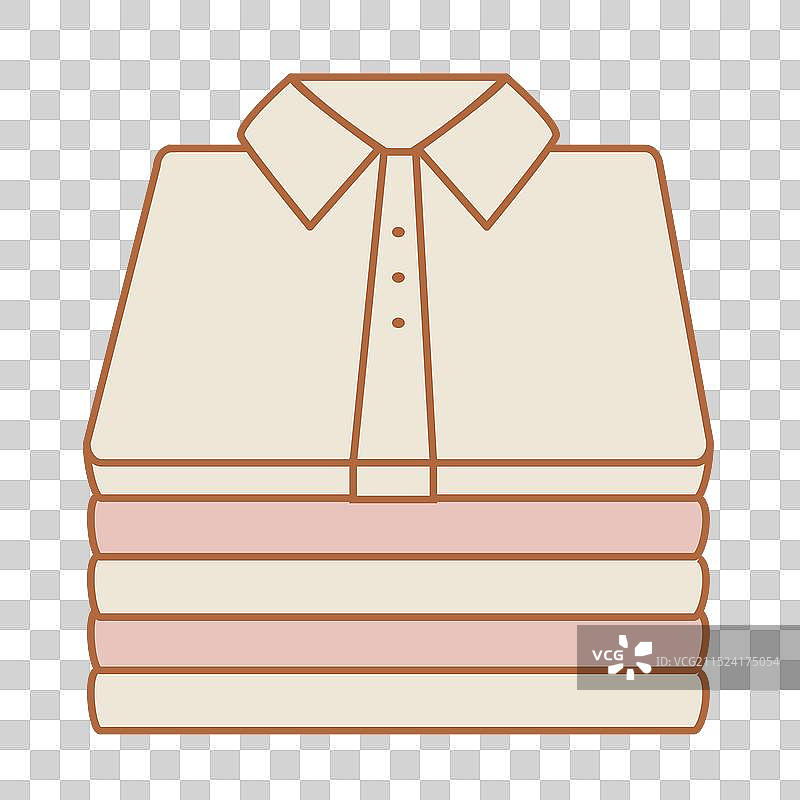 堆叠的衬衫线性图标图片素材