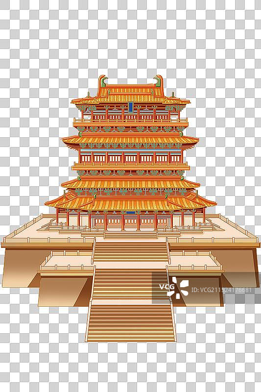 山西古建筑鹳雀楼图片素材