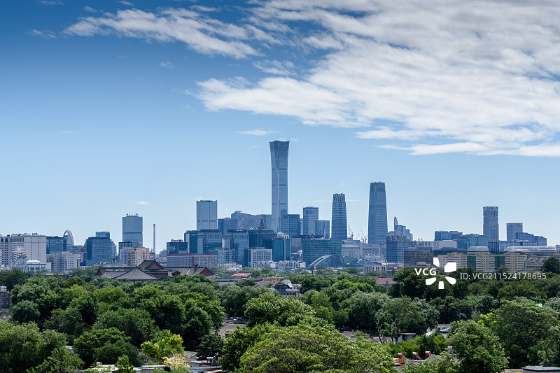 北京国贸天际线图片素材