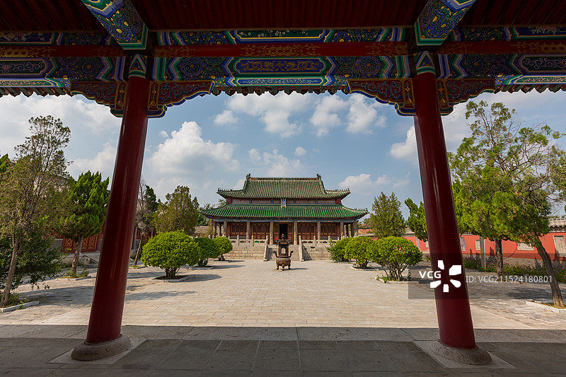 山东巨野县文庙大成殿，全国重点文物保护单位图片素材