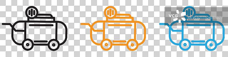 空气压缩泵图标Logo合集图片素材