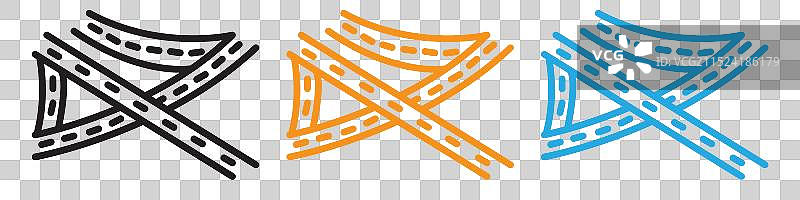 多层立交桥图标标识合集图片素材