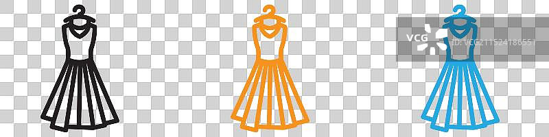 派对时尚连衣裙图标Logo合集图片素材