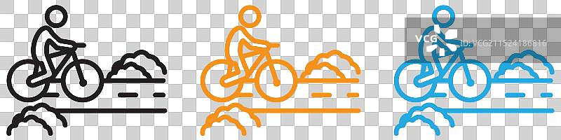 公路自行车图标Logo合集图片素材