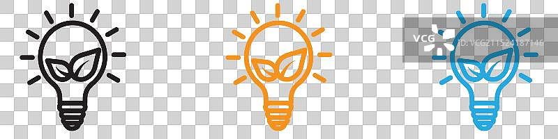 可持续生态能源图标logo集图片素材