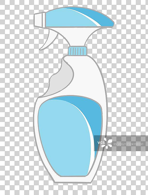 手绘喷雾清洁剂瓶子插画元素图片素材