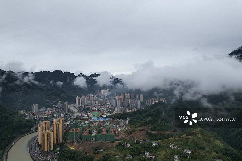 重庆市城口县&雪宝山秋色图片素材