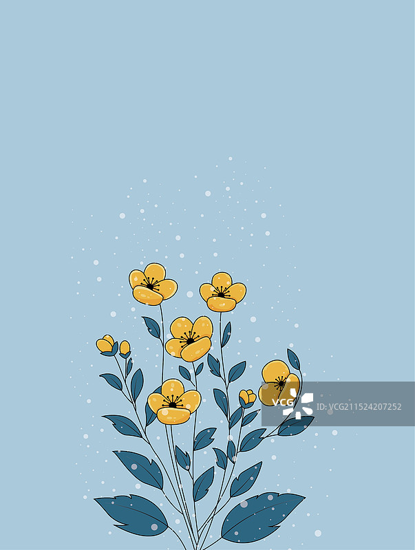 有气质的花花矢量插画图片素材