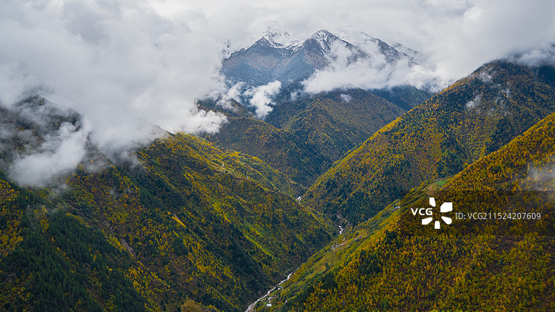 小金县山川沟壑图片素材