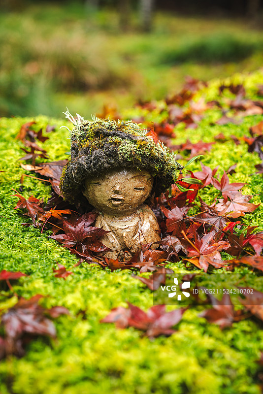 京都三千院的小地藏特写图片素材