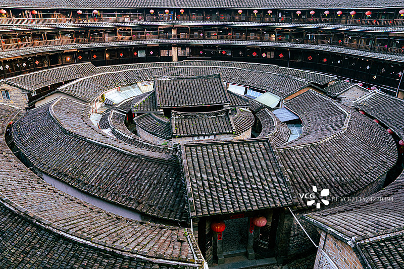 福建土楼王 承启楼图片素材
