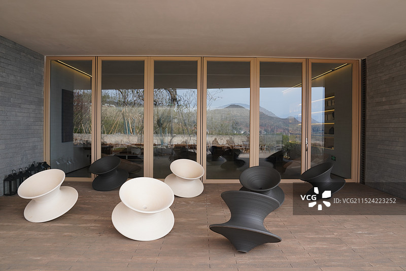 圆形室外座椅家具图片素材