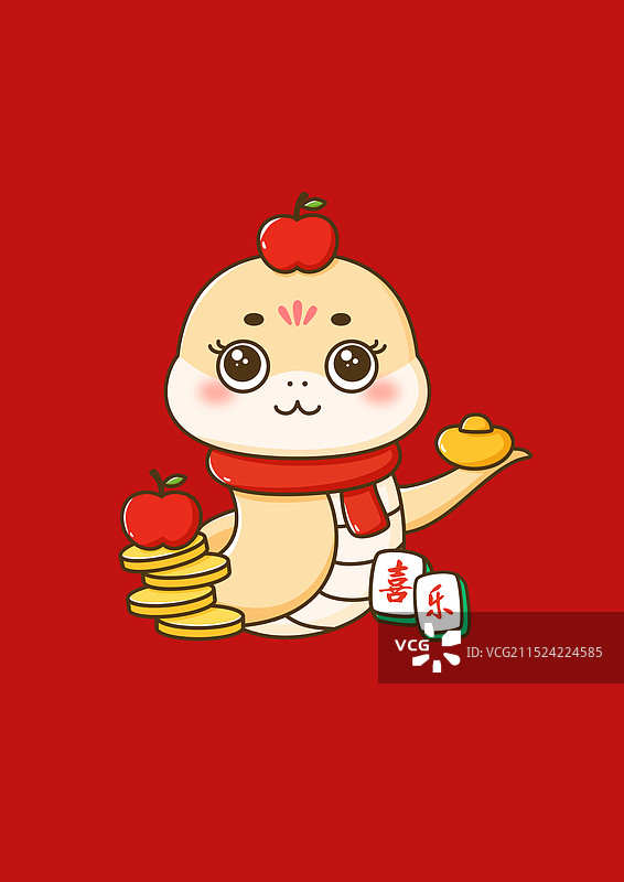 蛇年插画图片素材