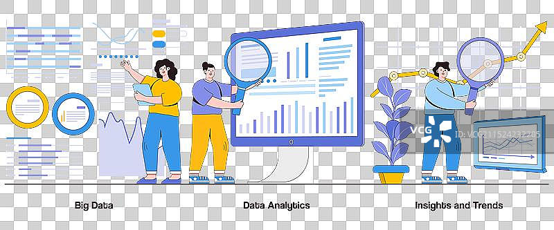 大数据分析洞察与趋势图片素材