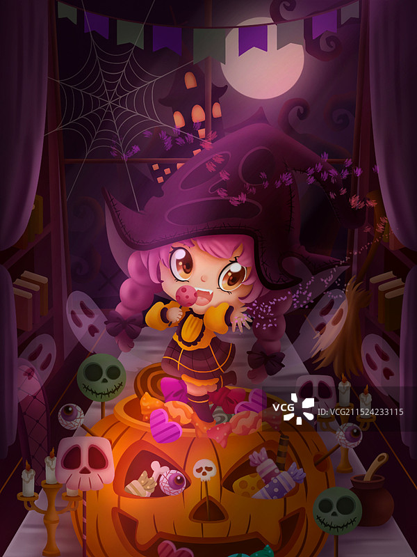 万圣节创意插画图片素材