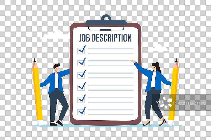 商务人士书写职位描述文件图片素材