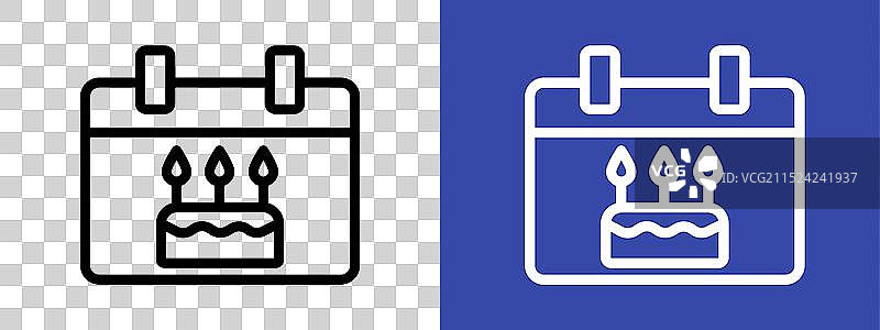 生日标志标识套装轮廓图片素材