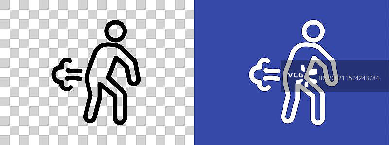 放屁标志符号轮廓图片素材