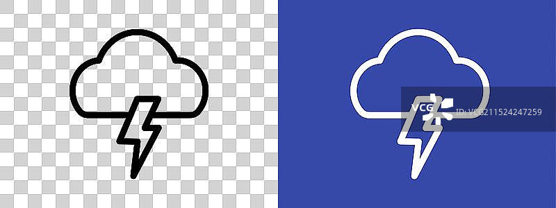 风暴标志符号轮廓图片素材