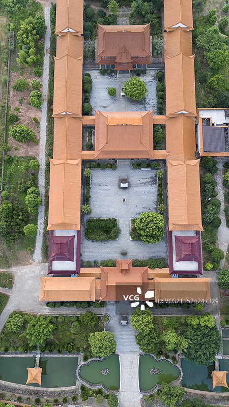 兴国县大圣寺鸟瞰航拍图图片素材