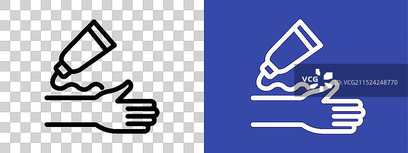 手臂标志上的浮雕凝胶轮廓图片素材