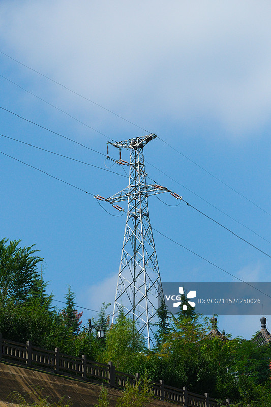 高压电输电塔图片素材