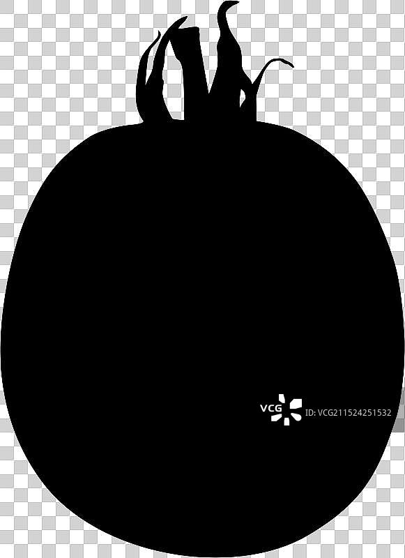 高大的番茄黑色轮廓形状图片素材