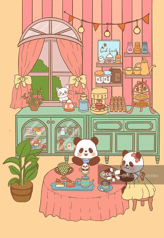 可爱的卡通插图图片素材