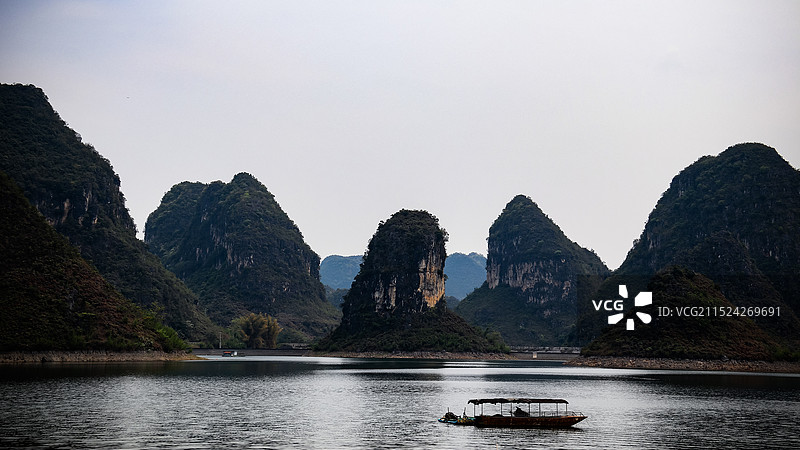 百色靖西市渠洋湖景区图片素材