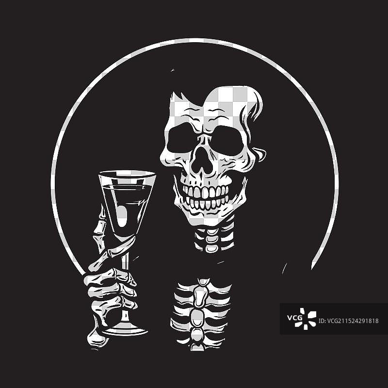 醉酒骷髅为标志设计注入活力图片素材