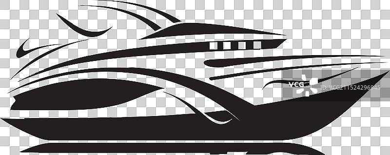 迷你小船简约标志图片素材