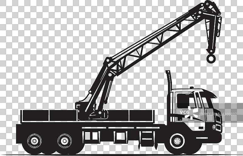 齿轮和龙门起重卡车图标设计图片素材