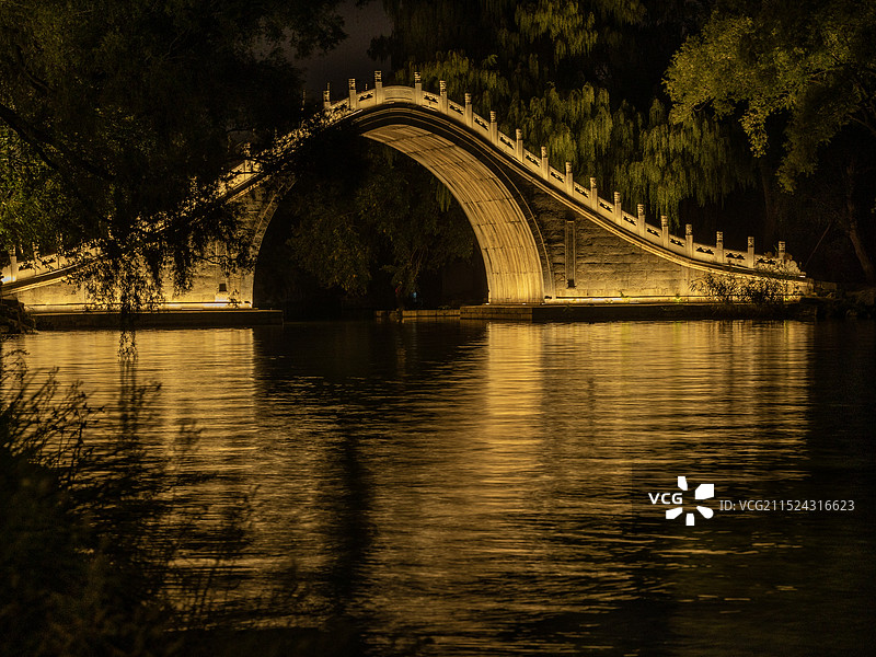 玉带桥夜色图片素材