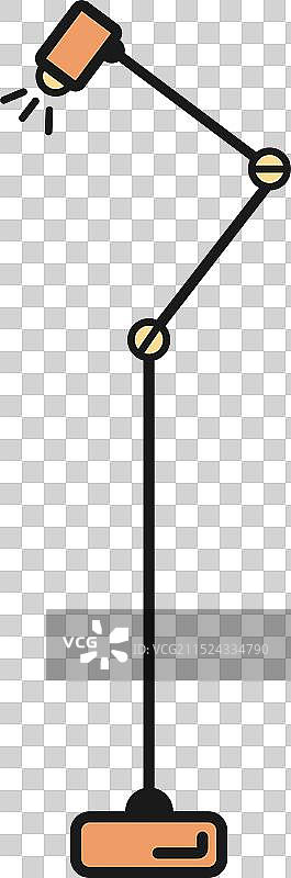 落地灯轮廓填充样式图片素材