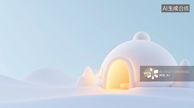 【AI数字艺术】冬日主题插画——冰雪城堡图片素材