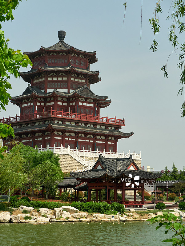 济宁南池景区图片素材