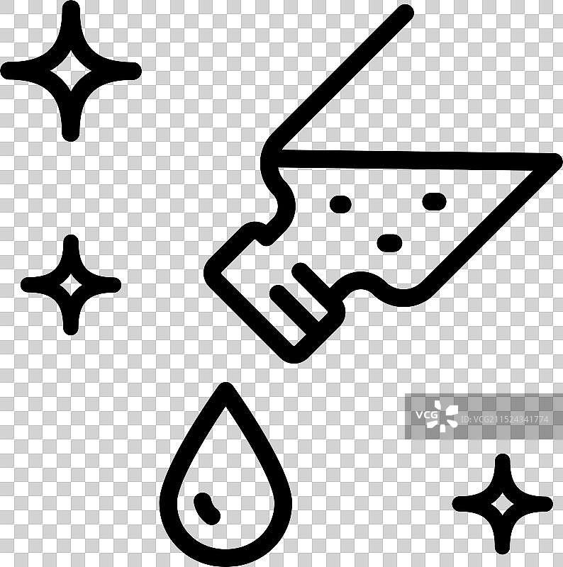 带吸管线图标的滴管瓶图片素材