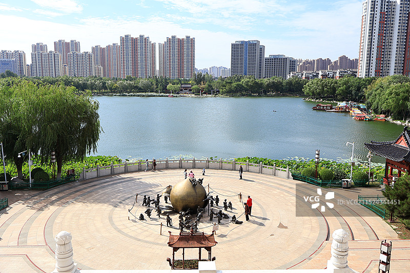 济宁南池景区图片素材