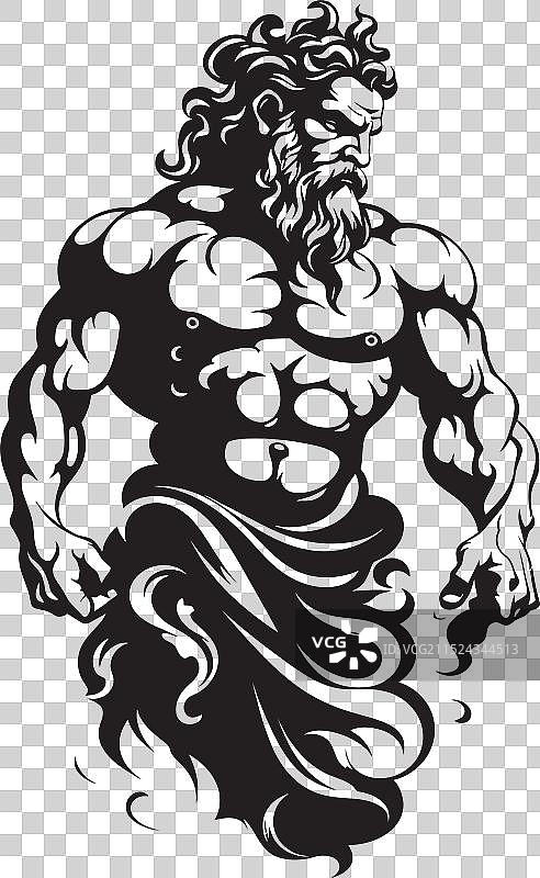 神话般的守护者：标志性的大力士标志图片素材