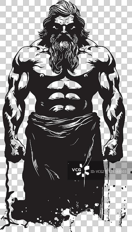 力量化身：标志性赫拉克勒斯图形图片素材