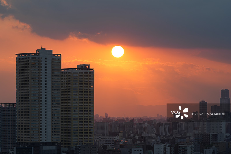 东京落日图片素材