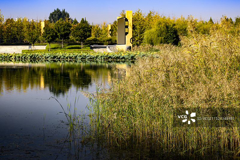 河南省平顶山市汝州市城市园林风景图片素材