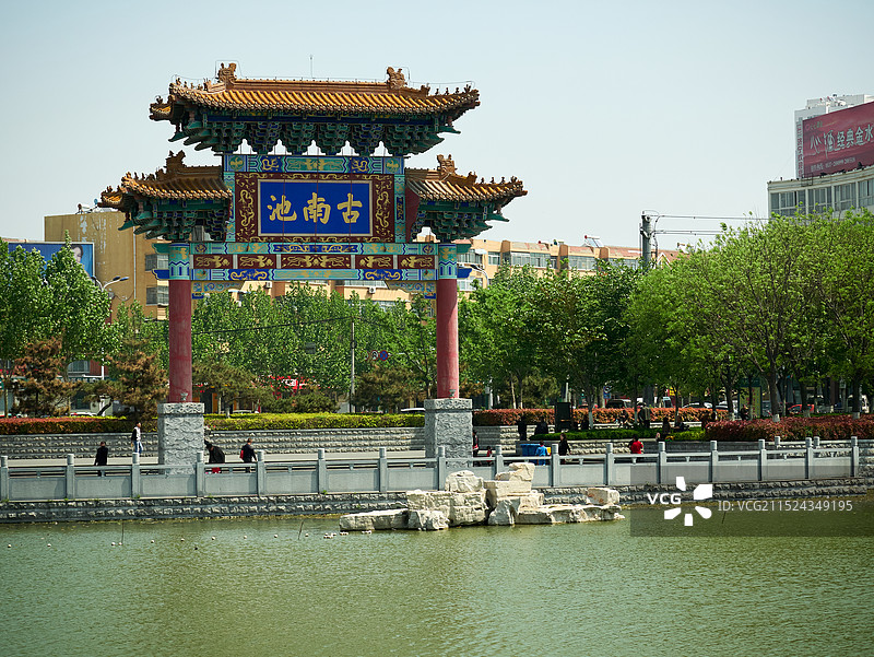 济宁南池景区图片素材