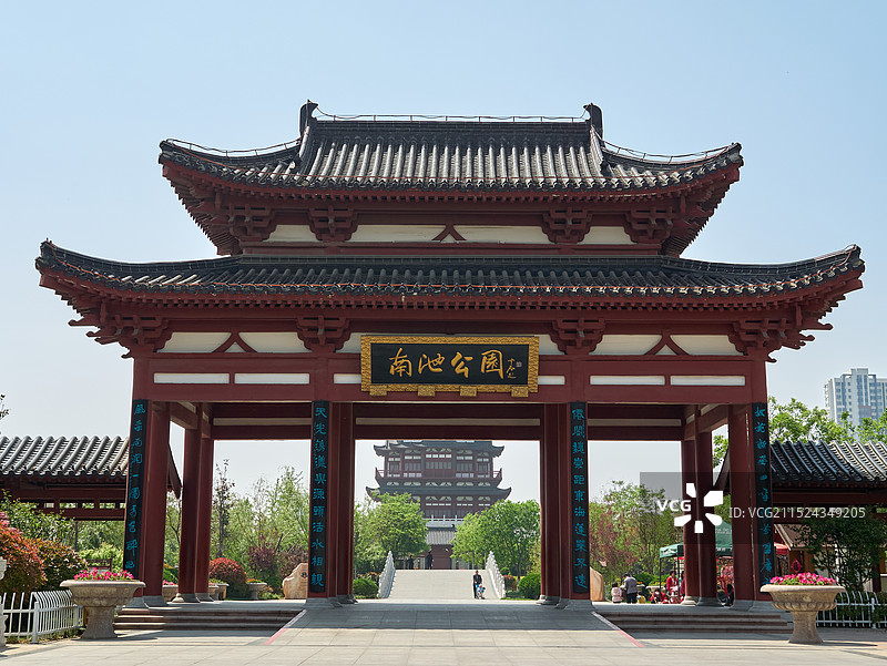 济宁南池景区图片素材